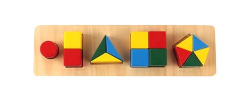 LLTCMYGS Montessori Geometrische Puzzle Bausteine, Geometrisches Bauspielzeug aus Holz,Block b LLTCMYGS Montessori Geometrische Puzzle Bausteine, Geometrisches Bauspielzeug aus Holz,Block b von LLTCMYGS