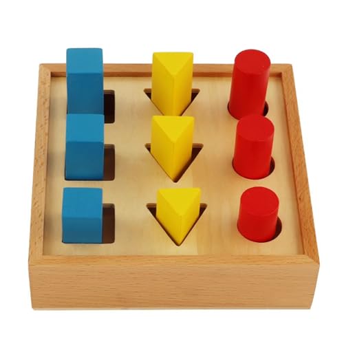 LLTCMYGS Montessori Geometrische Säule Sensorische Lehrmittel, formgerechtes Lernspielzeug von LLTCMYGS