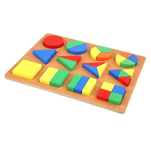 LLTCMYGS Montessori Geometrisches Formerkennungs-Puzzlebrett, geometrische Formen aus Holz stapeln LLTCMYGS Montessori Geometrisches Formerkennungs-Puzzlebrett, geometrische Formen aus Holz stapeln von LLTCMYGS
