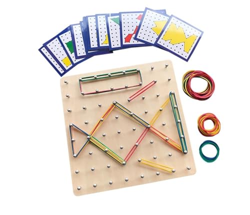 LLTCMYGS Montessori Geometrisches Nagelbrett aus Holz, kreatives Vorschulspielzeug für Kinder LLTCMYGS Montessori Geometrisches Nagelbrett aus Holz, kreatives Vorschulspielzeug für Kinder von LLTCMYGS