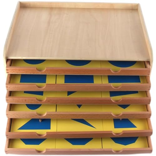 LLTCMYGS Montessori Geometrisches Puzzle Geometrischer Schrank, Geometrischer Kartenschrank für Kinder von LLTCMYGS