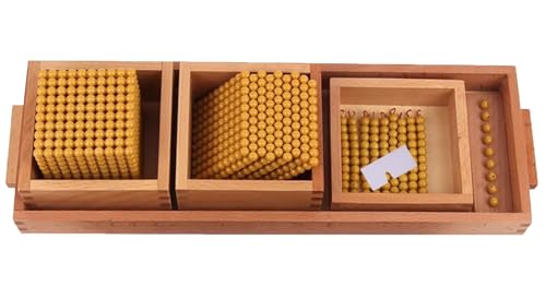 LLTCMYGS Montessori Golden Beaded Decimal Teaching AIDS, Bankspiel Requisiten Demonstrator,Decimal b von LLTCMYGS