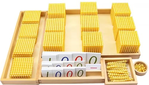 LLTCMYGS Montessori Goldperlen Material Dezimal, EIN Hilfswerkzeug für den mathematischen Perlenunterricht LLTCMYGS Montessori Goldperlen Material Dezimal, EIN Hilfswerkzeug für den mathematischen Perlenunterricht von LLTCMYGS