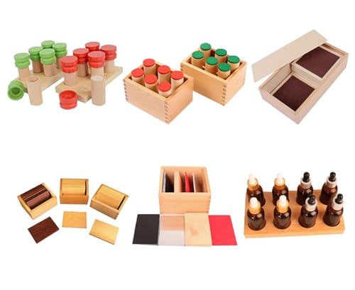 LLTCMYGS Montessori Hantelscheibenmaterial, Riechflasche und Klangschlauch Sensorische Lehrmittel von LLTCMYGS