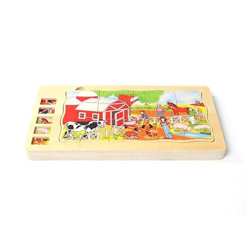 LLTCMYGS Montessori Haustier Mehrschichtiges Puzzle-Spielzeug für die Denkentwicklung von Vorschulkindern LLTCMYGS Montessori Haustier Mehrschichtiges Puzzle-Spielzeug für die Denkentwicklung von Vorschulkindern von LLTCMYGS