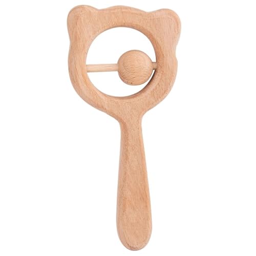 LLTCMYGS Montessori Hölzernes handgekurbeltes Glockenspielzeug für Neugeborene, Greifspielzeug für frühe Säuglinge,Model c von LLTCMYGS