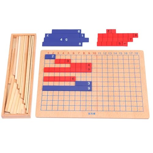 LLTCMYGS Montessori Holz Additions- und Subtraktionsbrett, mathematisches Lernspielzeug Material,Add and Subtract Board von LLTCMYGS
