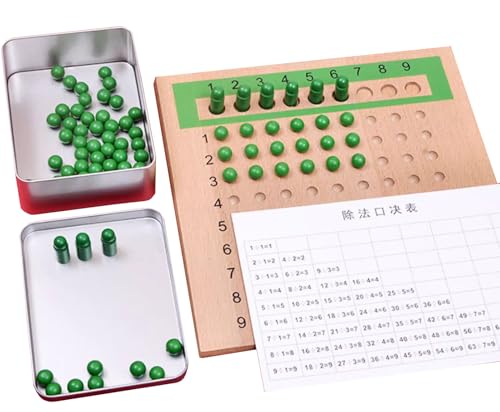 LLTCMYGS Montessori Holz Additions- und Subtraktionsbrett, mathematisches Lernspielzeug Material,Divide Board von LLTCMYGS