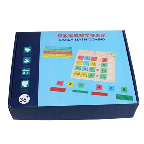 LLTCMYGS Montessori Holz Domino Mathe Spielzeug, Spielzeug für die frühkindliche Bildung (108 Teile) von LLTCMYGS