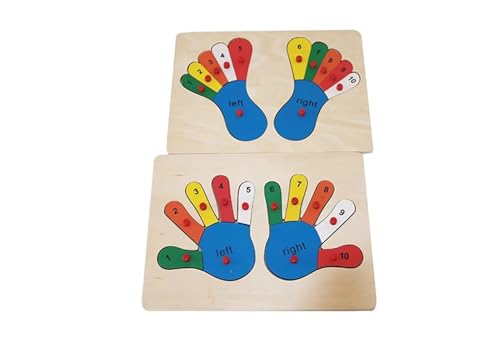 LLTCMYGS Montessori Holz Hand- und Fußpuzzle Spielzeug, Vorschulbildung Puzzles für Kinder LLTCMYGS Montessori Holz Hand- und Fußpuzzle Spielzeug, Vorschulbildung Puzzles für Kinder von LLTCMYGS