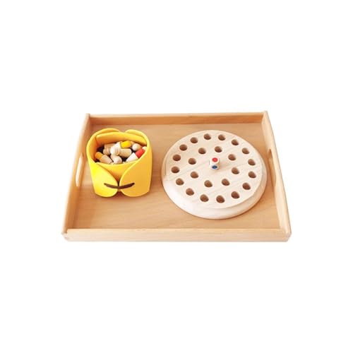 LLTCMYGS Montessori Holz Kinder Gedächtnis Schachspielzeuge, logisches Denken Trainingsspielzeug von LLTCMYGS