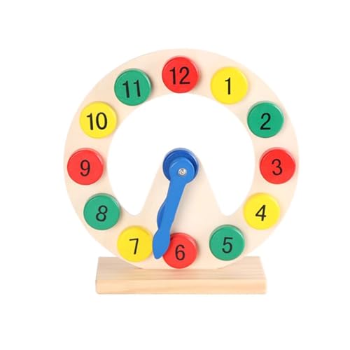 LLTCMYGS Montessori Holz Kognitive Zeit, Aktivitätsuhr Spielzeug, Frühkindliche Lernzeit von LLTCMYGS