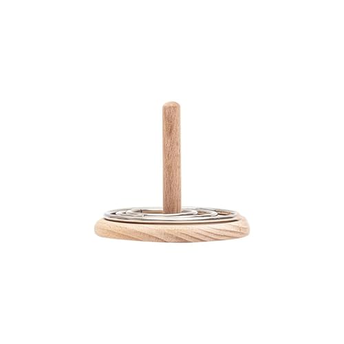 LLTCMYGS Montessori Holz-Kreis-Stapelturm, Montessori Holz-Pyramiden-Geschenke für Kleinkinder von LLTCMYGS
