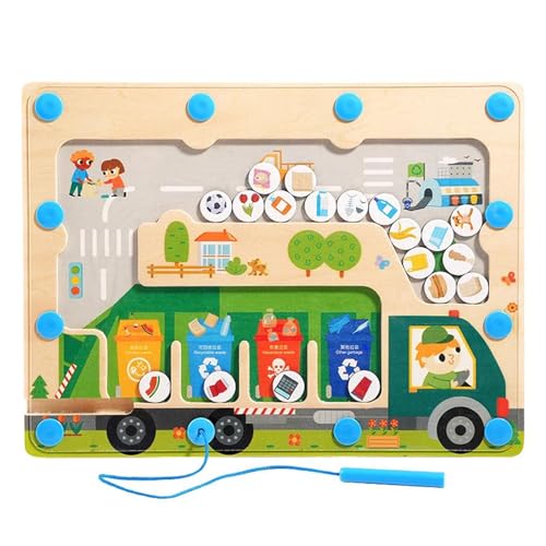 LLTCMYGS Montessori Holz Magnetische Farbabstimmung, pädagogisches Feinspielzeug, Wissensabfallsortierbrett,Garbage Sorting LLTCMYGS Montessori Holz Magnetische Farbabstimmung, pädagogisches Feinspielzeug, Wissensabfallsortierbrett,Garbage Sorting von LLTCMYGS