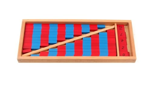 LLTCMYGS Montessori Holz Mathe Zahlenstäbe, Kinder Mathe Kinder Bildung Lernhilfen,Count Sticks von LLTCMYGS