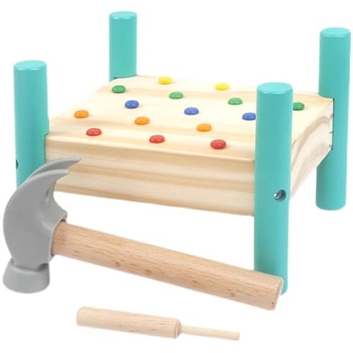 LLTCMYGS Montessori Holz Nagel Klopftisch Lehrmittel, Baby Werkbank Hammer Spielzeug LLTCMYGS Montessori Holz Nagel Klopftisch Lehrmittel, Baby Werkbank Hammer Spielzeug von LLTCMYGS