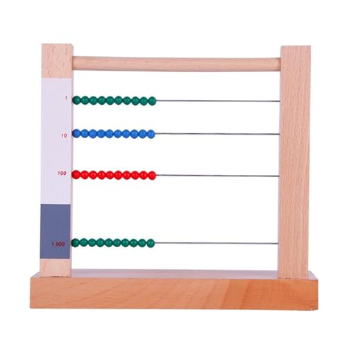 LLTCMYGS Montessori Holz Perlenrahmen Abakus, Kinder Vorschule Mathematik Unterricht AIDS,Small von LLTCMYGS