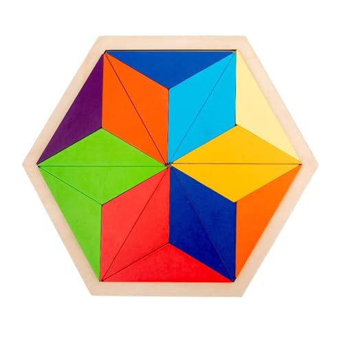 LLTCMYGS Montessori Holz Regenbogen Puzzle Bausteine Spielzeug, Regenbogen Stapel Bausteine,Model c von LLTCMYGS