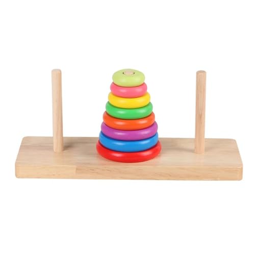 LLTCMYGS Montessori Holz Regenbogen Stapel Ringe Blöcke, Mathematik Holztürme LLTCMYGS Montessori Holz Regenbogen Stapel Ringe Blöcke, Mathematik Holztürme von LLTCMYGS