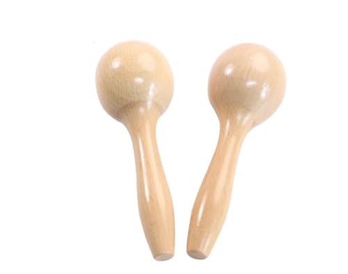 LLTCMYGS Montessori Holz Sandhammer Schlagspielzeug, Mini Holz Maracas Rasseln Shaker Spielzeug von LLTCMYGS