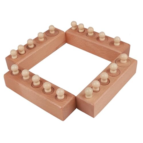 LLTCMYGS Montessori Holz Zylindrische Sockel Lehrmittel AIDS, sensorisches Spielzeug für Kinder im Vorschulalter von LLTCMYGS