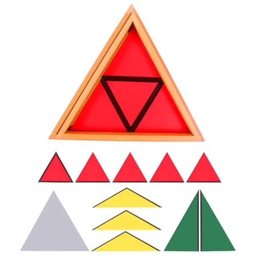 LLTCMYGS Montessori Holz bildet Dreiecke, EIN mathematisches geometrisches Form-Puzzlebrett von LLTCMYGS