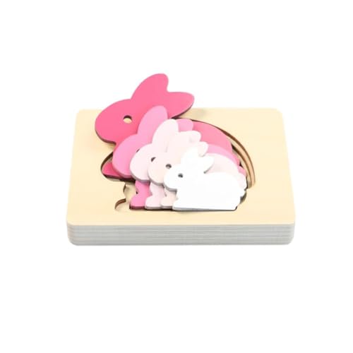 LLTCMYGS Montessori Holz mehrschichtiges Tierpuzzle Unterricht AIDS, Früherziehung Spielzeug Paneele,Rabbit LLTCMYGS Montessori Holz mehrschichtiges Tierpuzzle Unterricht AIDS, Früherziehung Spielzeug Paneele,Rabbit von LLTCMYGS