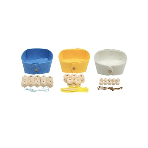 LLTCMYGS Montessori Holzperlen Hand-Augen-Koordination Set, feines motorisches Sinnespielzeug von LLTCMYGS