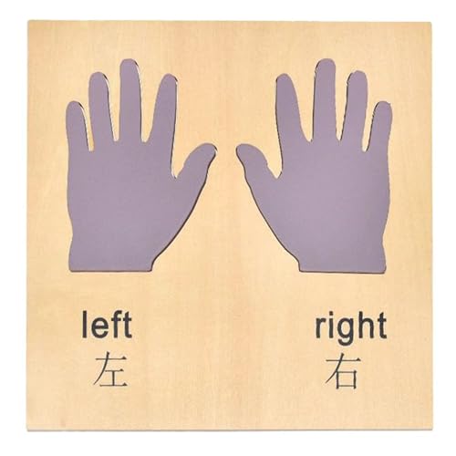 LLTCMYGS Montessori Holzpuzzles für die Linke und rechte Hand, kognitives Puzzle für Kinder, das AIDS lehrt LLTCMYGS Montessori Holzpuzzles für die Linke und rechte Hand, kognitives Puzzle für Kinder, das AIDS lehrt von LLTCMYGS