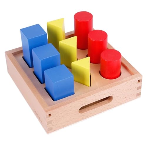 LLTCMYGS Montessori Holzspielzeug, 3D-Form-Matching-Spielzeug, pädagogisches sensorisches Spielzeug von LLTCMYGS