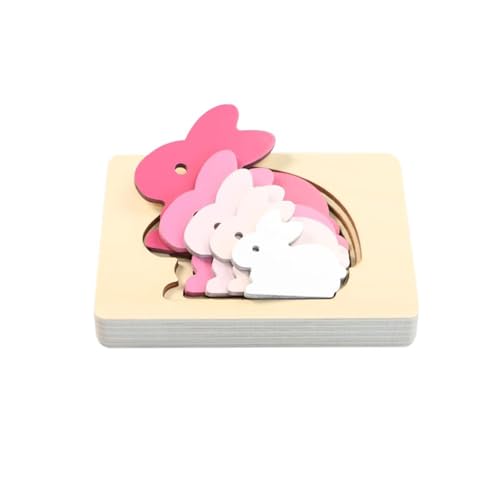 LLTCMYGS Montessori Kaninchen Mehrschichtiges Holzplatten-Puzzle-Spielzeug, frühkindliches Bildungsspielzeug LLTCMYGS Montessori Kaninchen Mehrschichtiges Holzplatten-Puzzle-Spielzeug, frühkindliches Bildungsspielzeug von LLTCMYGS