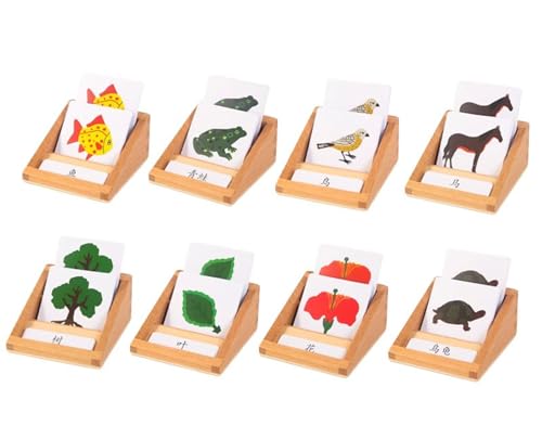 LLTCMYGS Montessori Kids Cognitive Card 8-teiliges Set, Säugling Tier und Pflanze Sprachunterricht AIDS von LLTCMYGS