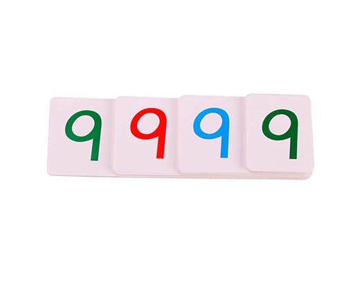 LLTCMYGS Montessori Kinder PVC Digitale kognitive Karte, 1-9000 Digitale kleine Karte (Keine Holzkiste),Large von LLTCMYGS