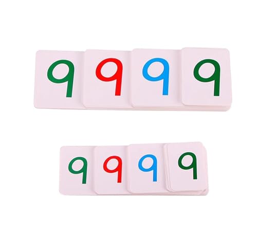 LLTCMYGS Montessori Kinder PVC Digitale kognitive Karte, 1-9000 Digitale kleine Karte (Keine Holzkiste),Two Piece Set von LLTCMYGS