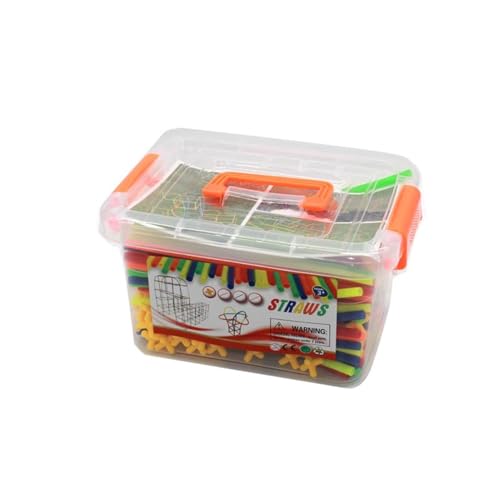 LLTCMYGS Montessori Kinder-Strohhalm-Set, Bildungsraum Bausteine Kinderspielzeug,Three Hundred von LLTCMYGS