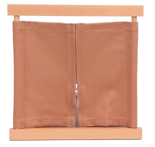 LLTCMYGS Montessori Kleidung Frame Life Teaching AIDS, frühe Lernmaterialien zum Anziehen,Braun von LLTCMYGS