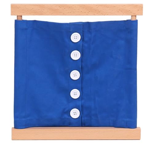 LLTCMYGS Montessori Kleidung Frame Life Teaching AIDS, frühe Lernmaterialien zum Anziehen,Dark Blue von LLTCMYGS