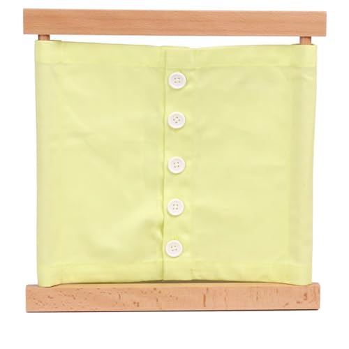 LLTCMYGS Montessori Kleidung Frame Life Teaching AIDS, frühe Lernmaterialien zum Anziehen,Gelb LLTCMYGS Montessori Kleidung Frame Life Teaching AIDS, frühe Lernmaterialien zum Anziehen,Gelb von LLTCMYGS