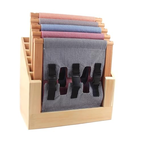 LLTCMYGS Montessori Kleidung Rahmenset Lehrmittel, Material zur Entwicklung grundlegender Lebenskompetenzen für Kinder,Garment Frames and Shelves von LLTCMYGS