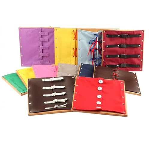LLTCMYGS Montessori-Kleidungsrahmen-Set, unabhängige frühkindliche Lernmaterialien (12 Teile) von LLTCMYGS