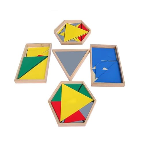 LLTCMYGS Montessori Konstruktion Dreiecksset Lehrmittel, geometrische Formplatten LLTCMYGS Montessori Konstruktion Dreiecksset Lehrmittel, geometrische Formplatten von LLTCMYGS