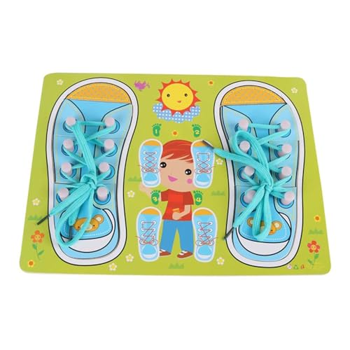LLTCMYGS Montessori Krawatte Schnürsenkel und tragen Schuhbretter, Früherziehung Montessori Spielzeug für Kinder,Model a von LLTCMYGS