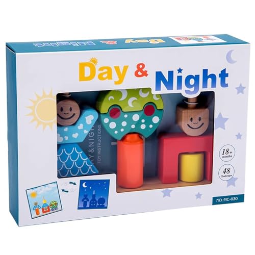 LLTCMYGS Montessori Kreatives Baustein-Set, Baustein-Montage Kinderspielzeug von LLTCMYGS