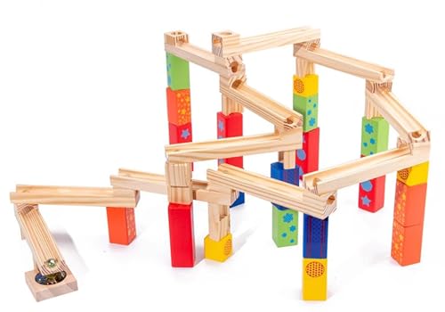 LLTCMYGS Montessori Laufkugellager-Set aus Holz, STEM-Bausteine von LLTCMYGS