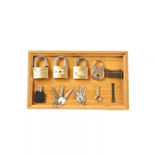 LLTCMYGS Montessori Lock-Picking Life Lehrmittel-Set, Lock-Picking Arbeit, Feinmotoriktraining,Bamboo pallets LLTCMYGS Montessori Lock-Picking Life Lehrmittel-Set, Lock-Picking Arbeit, Feinmotoriktraining,Bamboo pallets von LLTCMYGS