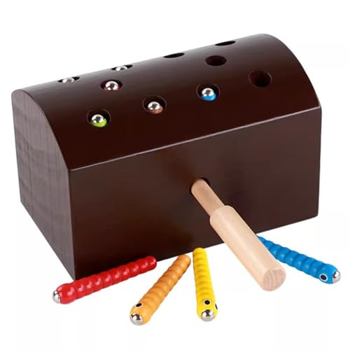 LLTCMYGS Montessori Magnetisches Insektenfangspielzeug, Feinmotoriktraining für Kinder im Vorschulalter,Coffee Color LLTCMYGS Montessori Magnetisches Insektenfangspielzeug, Feinmotoriktraining für Kinder im Vorschulalter,Coffee Color von LLTCMYGS