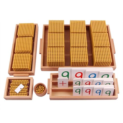 LLTCMYGS Montessori Mathe Perlen Lehrmittel, Kinder Bank Spiel Mathe Spielzeug, Dezimal,Old von LLTCMYGS