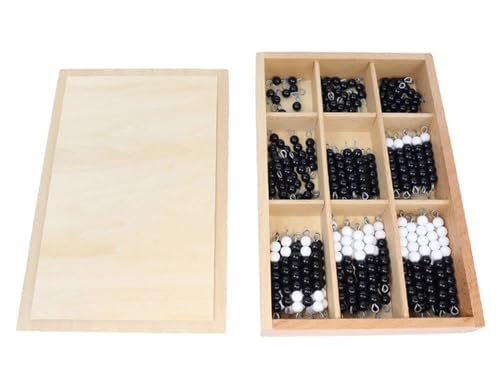 LLTCMYGS Montessori Mathe Perlen Lernspielzeug, Materialien für frühe Kinder zum Erlernen von Mathematik,Black and White LLTCMYGS Montessori Mathe Perlen Lernspielzeug, Materialien für frühe Kinder zum Erlernen von Mathematik,Black and White von LLTCMYGS