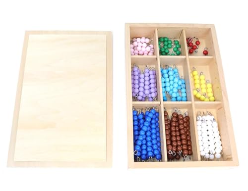 LLTCMYGS Montessori Mathe Perlen Lernspielzeug, Materialien für frühe Kinder zum Erlernen von Mathematik,Bunt LLTCMYGS Montessori Mathe Perlen Lernspielzeug, Materialien für frühe Kinder zum Erlernen von Mathematik,Bunt von LLTCMYGS