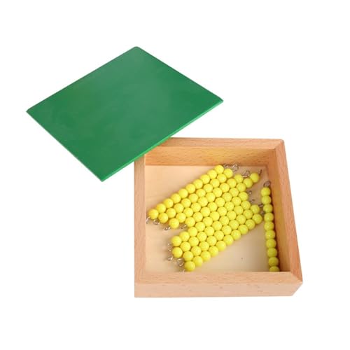 LLTCMYGS Montessori Mathe Perlen Spiel Spielzeug, Kinder Mathe Perlen Materialien,Gelb von LLTCMYGS